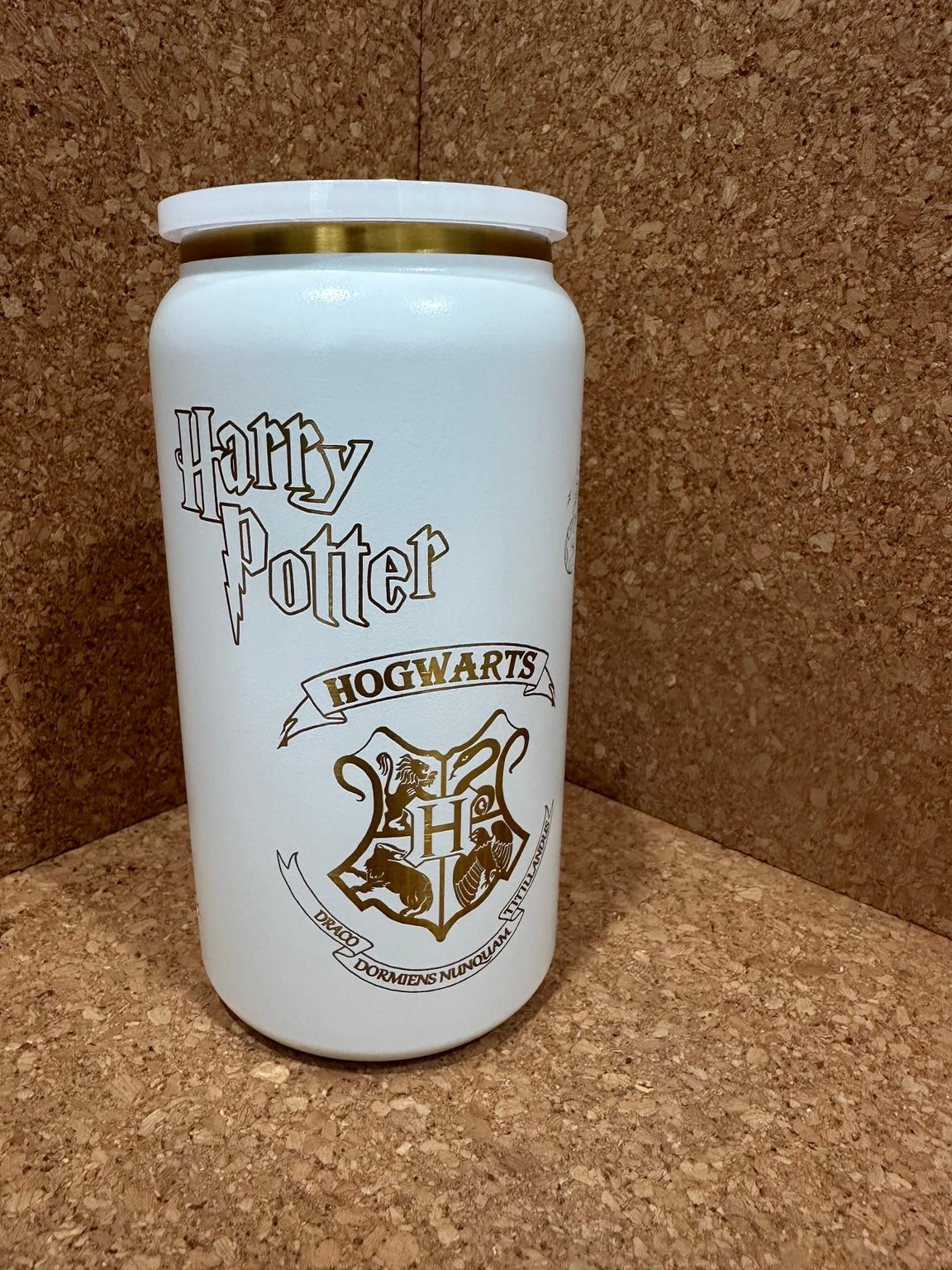 Custom laser engraved 16 oz tumbler front view